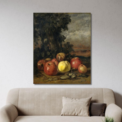 Natura Morta Con Mele Gustave Courbet cg159 quadro stampato su tela