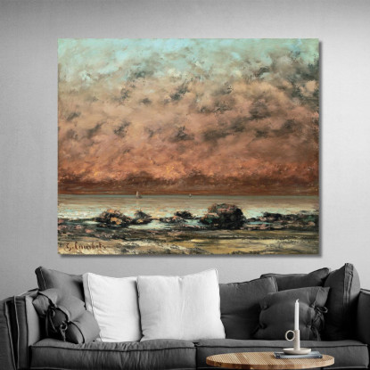 Le Rocce Nere A Trouville Gustave Courbet cg163 quadro stampato su tela