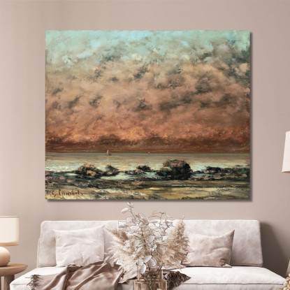 Le Rocce Nere A Trouville Gustave Courbet cg163 quadro stampato su tela
