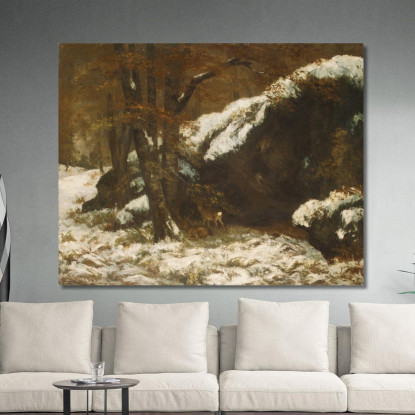 Il Cervo Gustave Courbet cg166 quadro stampato su tela