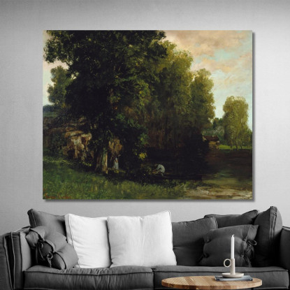 Il Bordo Della Piscina Au Bord De L'Etang Gustave Courbet cg167 quadro stampato su tela