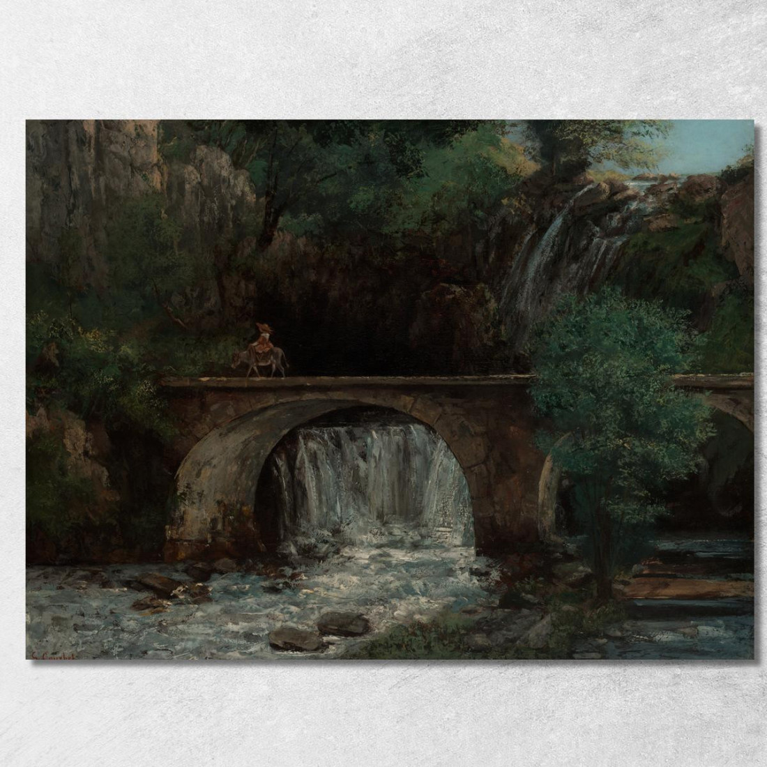 Il Grande Ponte Gustave Courbet cg172 quadro stampato su tela Il Grande Ponte Gustave Courbet cg172 quadro stampato su tela