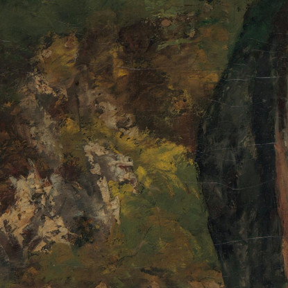 Il Ruscello Nascosto Gustave Courbet cg175 quadro stampato su tela