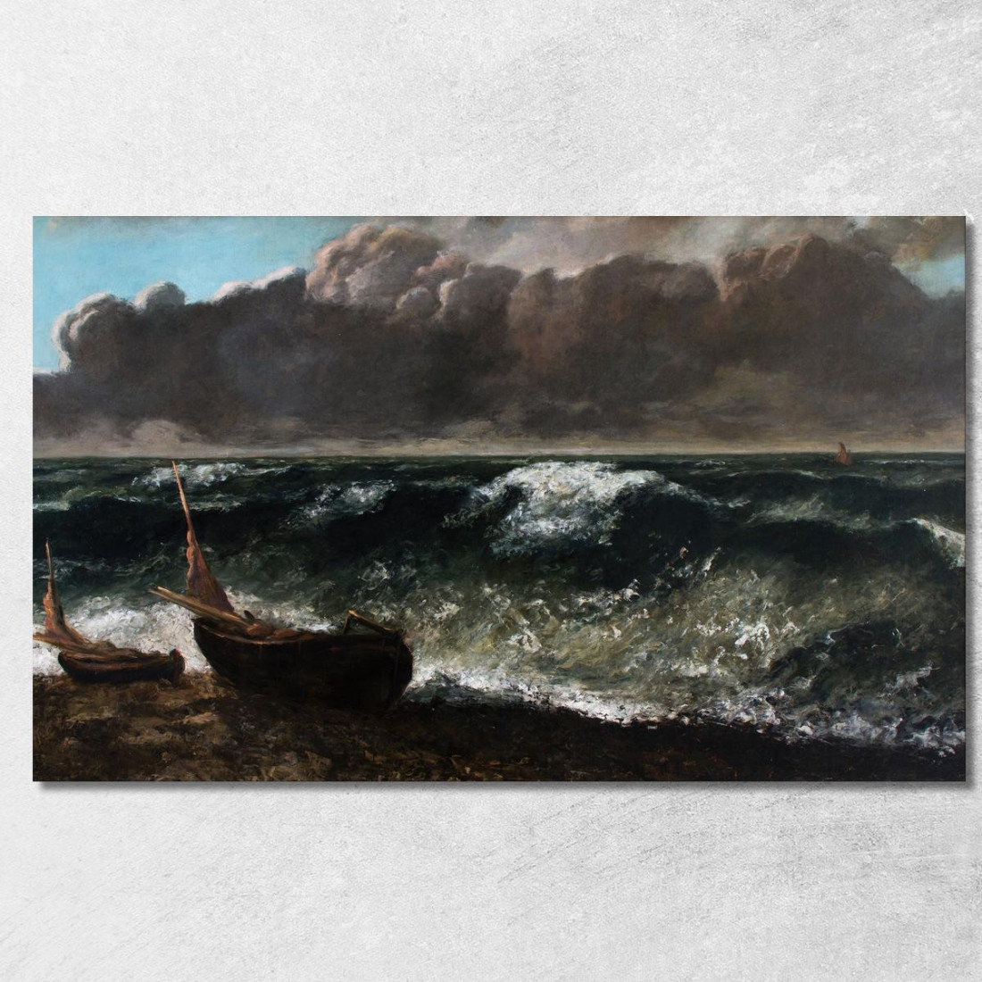 L'Onda 2 Gustave Courbet cg182 quadro stampato su tela L'Onda 2 Gustave Courbet cg182 quadro stampato su tela