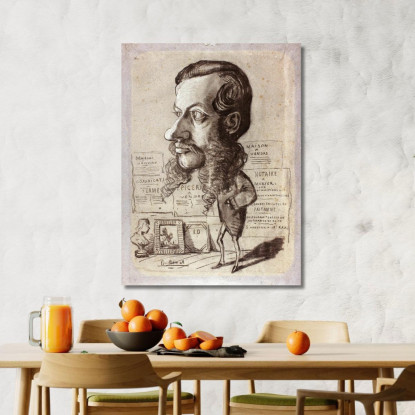 Caricatura Di Léon Manchon Claude Monet mnt210 quadro stampato su tela