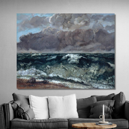 L'Onda 3 Gustave Courbet cg183 quadro stampato su tela