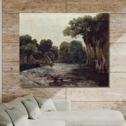La Chiusa Al Mulino Gustave Courbet cg185 quadro stampato su tela