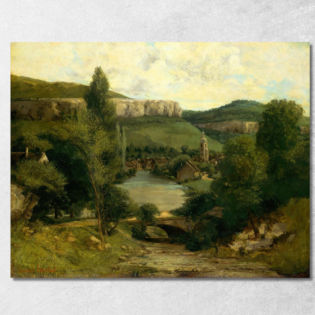 Veduta Di Ornans Gustave Courbet cg193 quadro stampato su tela Veduta Di Ornans Gustave Courbet cg193 quadro stampato su tela