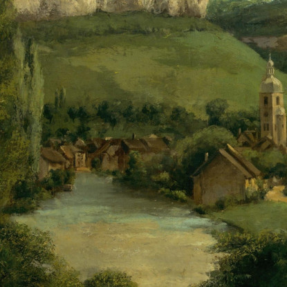Veduta Di Ornans Gustave Courbet cg193 quadro stampato su tela