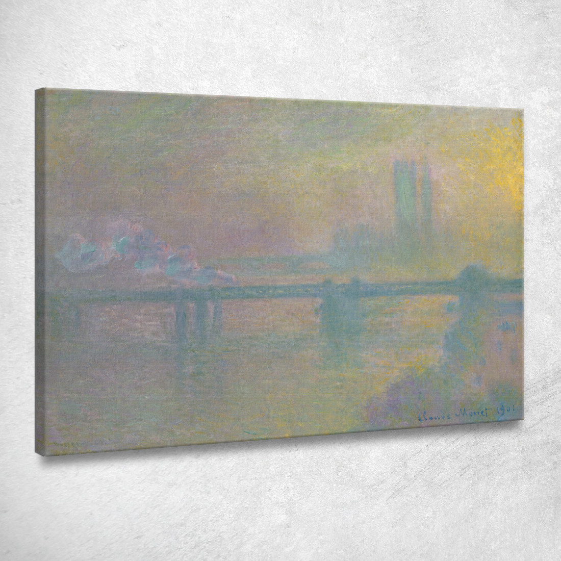 Ponte Di Charing Cross Londra Claude Monet mnt214 quadro stampato su tela Ponte Di Charing Cross Londra Claude Monet mnt214 quadro stampato su tela