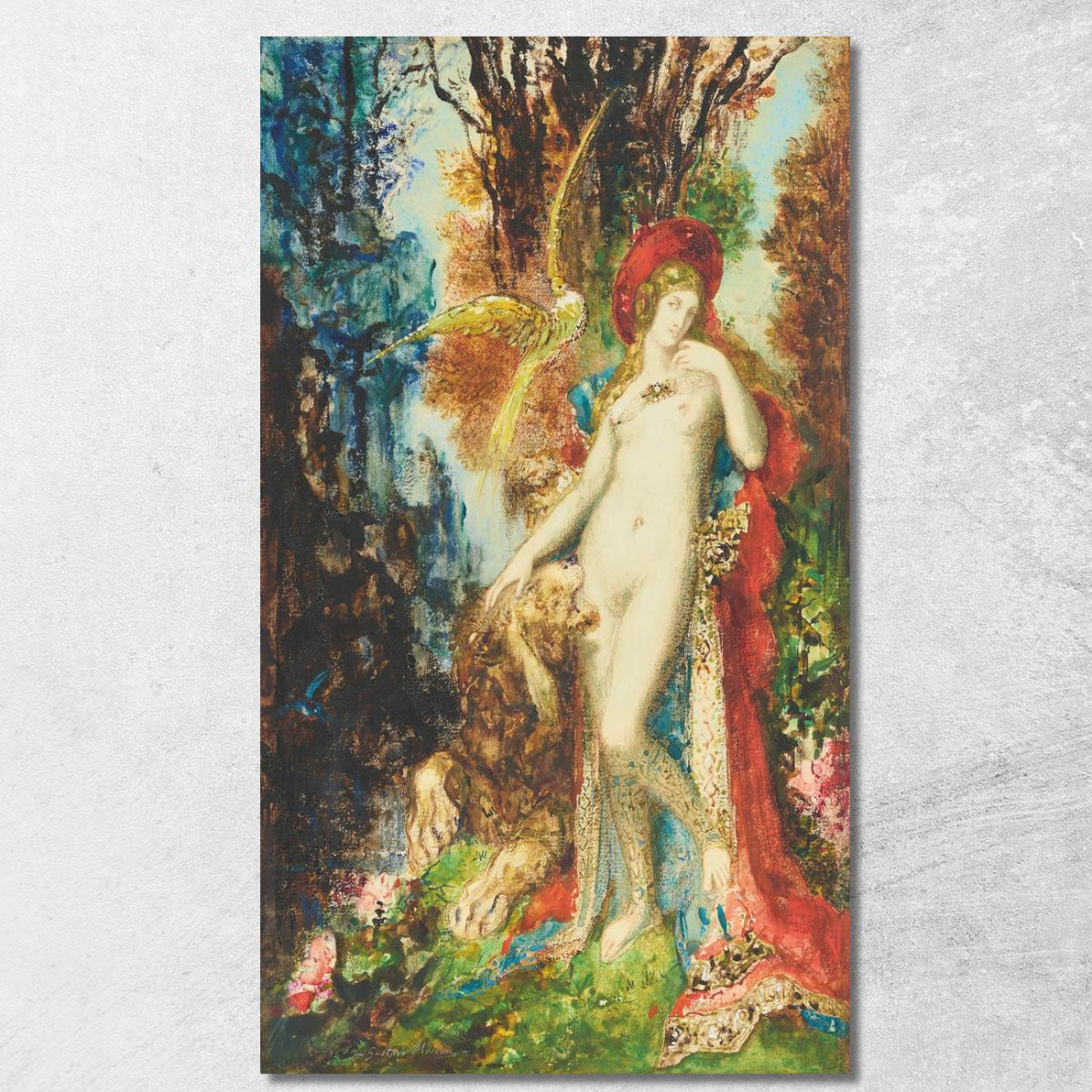 Le Lion Amoureux Il Leone Innamorato Gustave Moreau gmr19 quadro stampato su tela Le Lion Amoureux Il Leone Innamorato Gustave Moreau gmr19 quadro stampato su tela