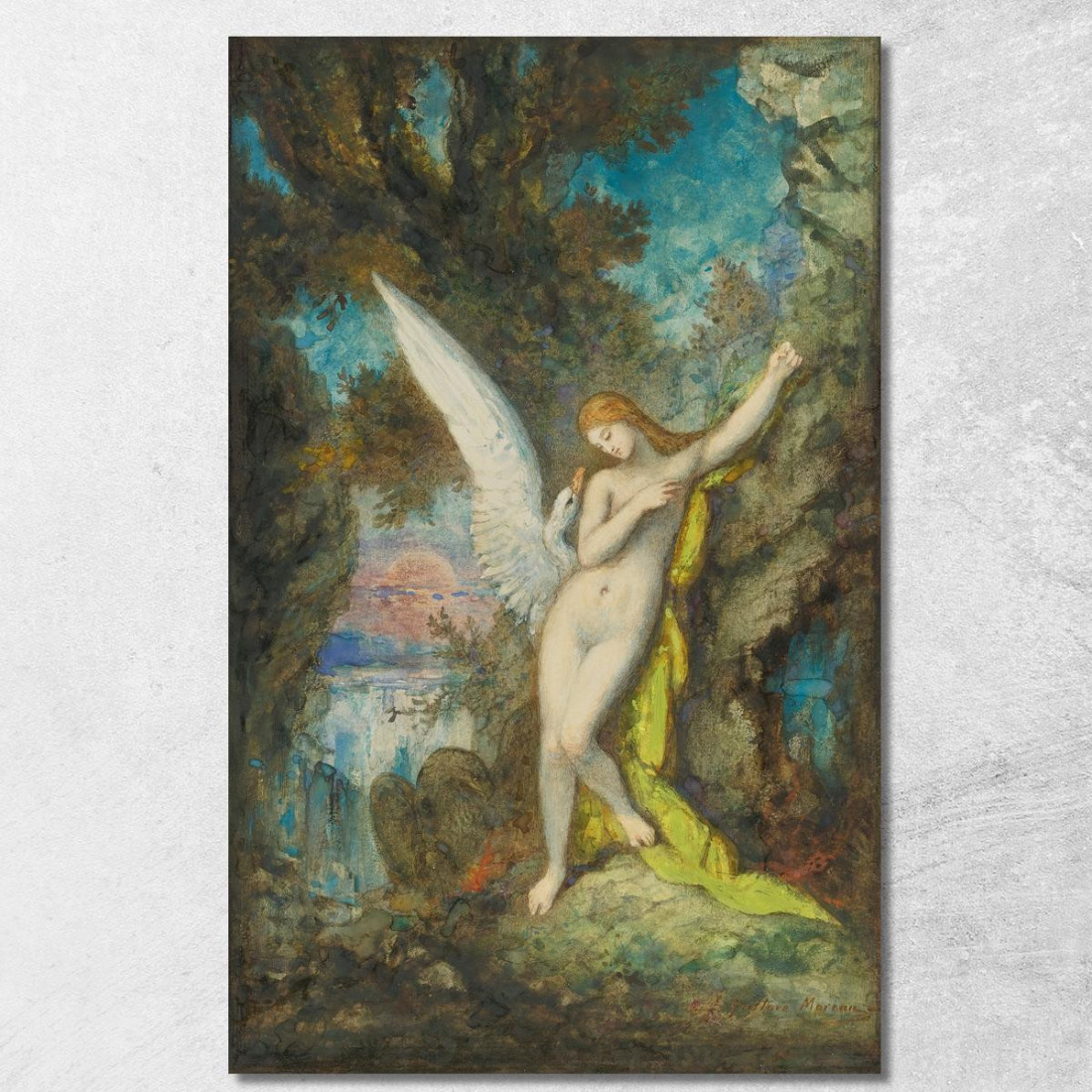 Leda E Il Cigno Gustave Moreau gmr22 quadro stampato su tela Leda E Il Cigno Gustave Moreau gmr22 quadro stampato su tela