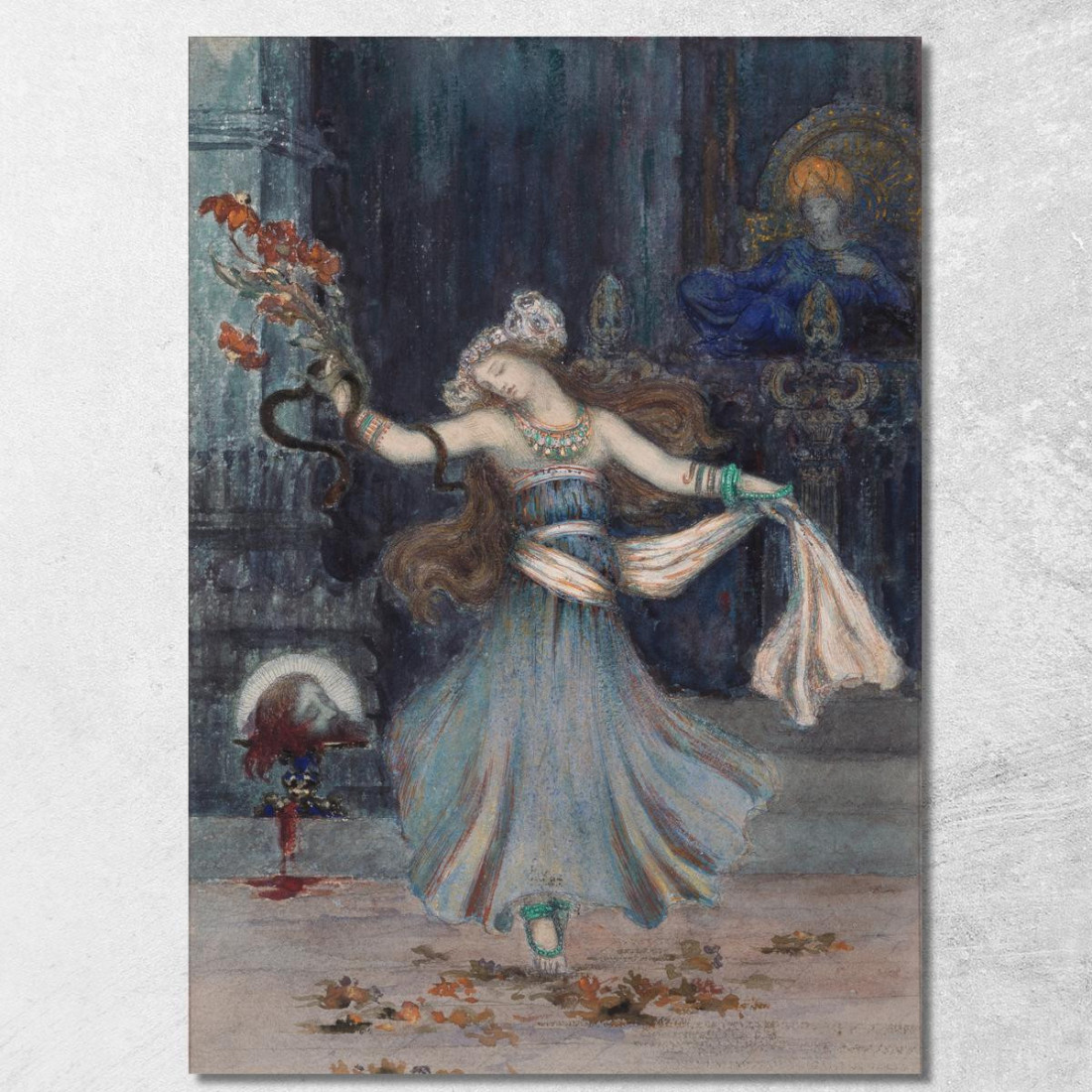 Salomé Danza Davanti Alla Testa Di San Giovanni Battista Gustave Moreau gmr36 quadro stampato su tela Salomé Danza Davanti Alla Testa Di San Giovanni Battista Gustave Moreau gmr36 quadro stampato su tela