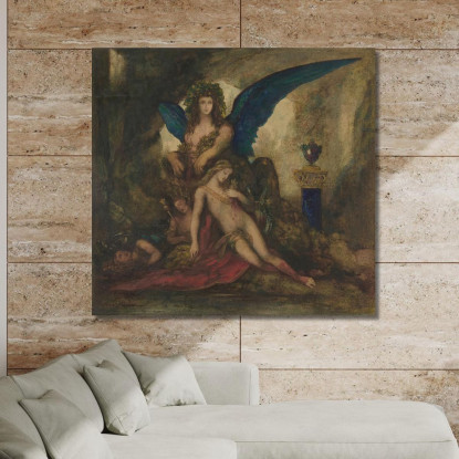 Sfinge In Una Grotta Poeta Re E Guerriero Gustave Moreau gmr39 quadro stampato su tela