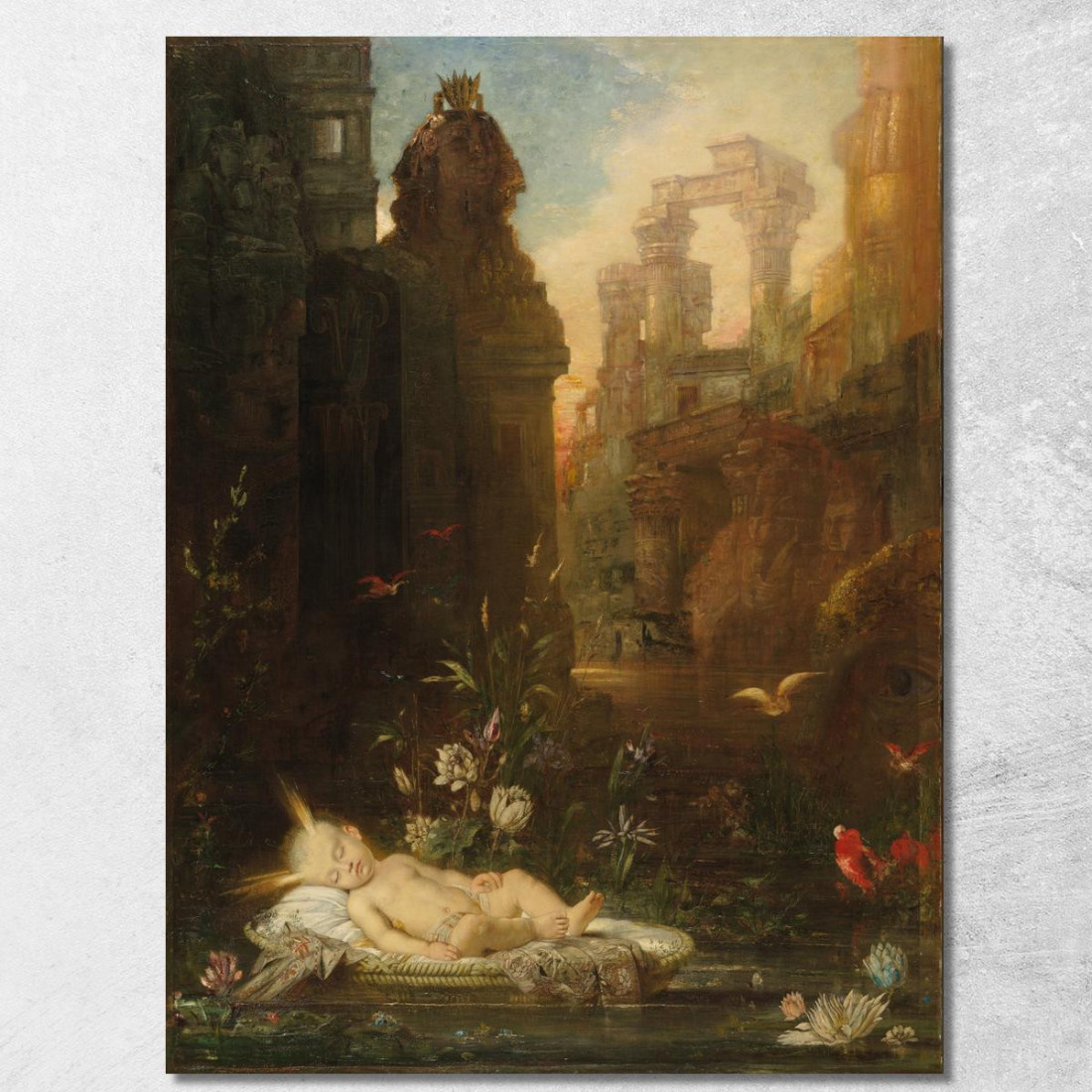 Il Bambino Mosè Gustave Moreau gmr44 quadro stampato su tela Il Bambino Mosè Gustave Moreau gmr44 quadro stampato su tela