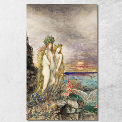 Le Sirene Gustave Moreau gmr46 quadro stampato su tela