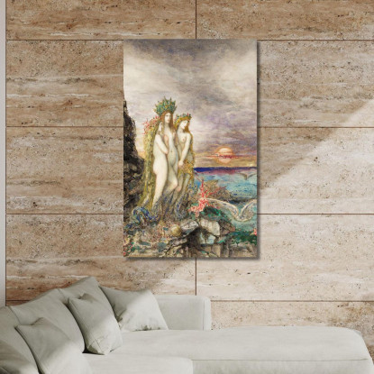 Le Sirene Gustave Moreau gmr46 quadro stampato su tela
