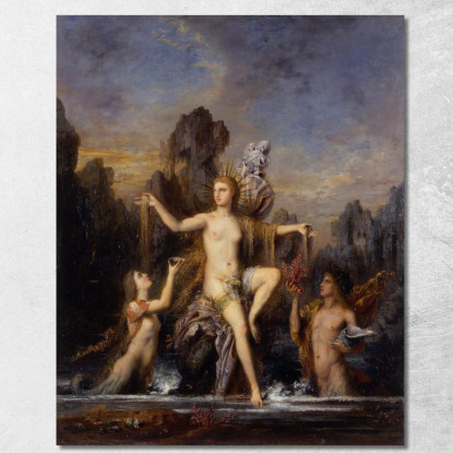 Venere Che Sorge Dal Mare Gustave Moreau gmr50 quadro stampato su tela