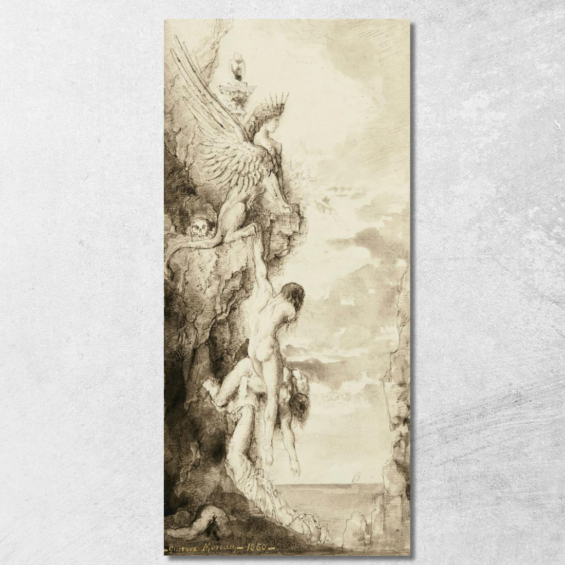 Vittime Della Sfinge Gustave Moreau gmr51 quadro stampato su tela Vittime Della Sfinge Gustave Moreau gmr51 quadro stampato su tela