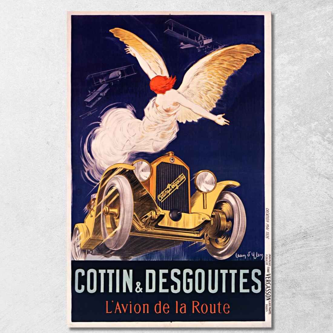 Cottin E Desgouttes L'Aereo Stradale Jean d'Ylen jyl7 quadro stampato su tela Cottin E Desgouttes L'Aereo Stradale Jean d'Ylen jyl7 quadro stampato su tela