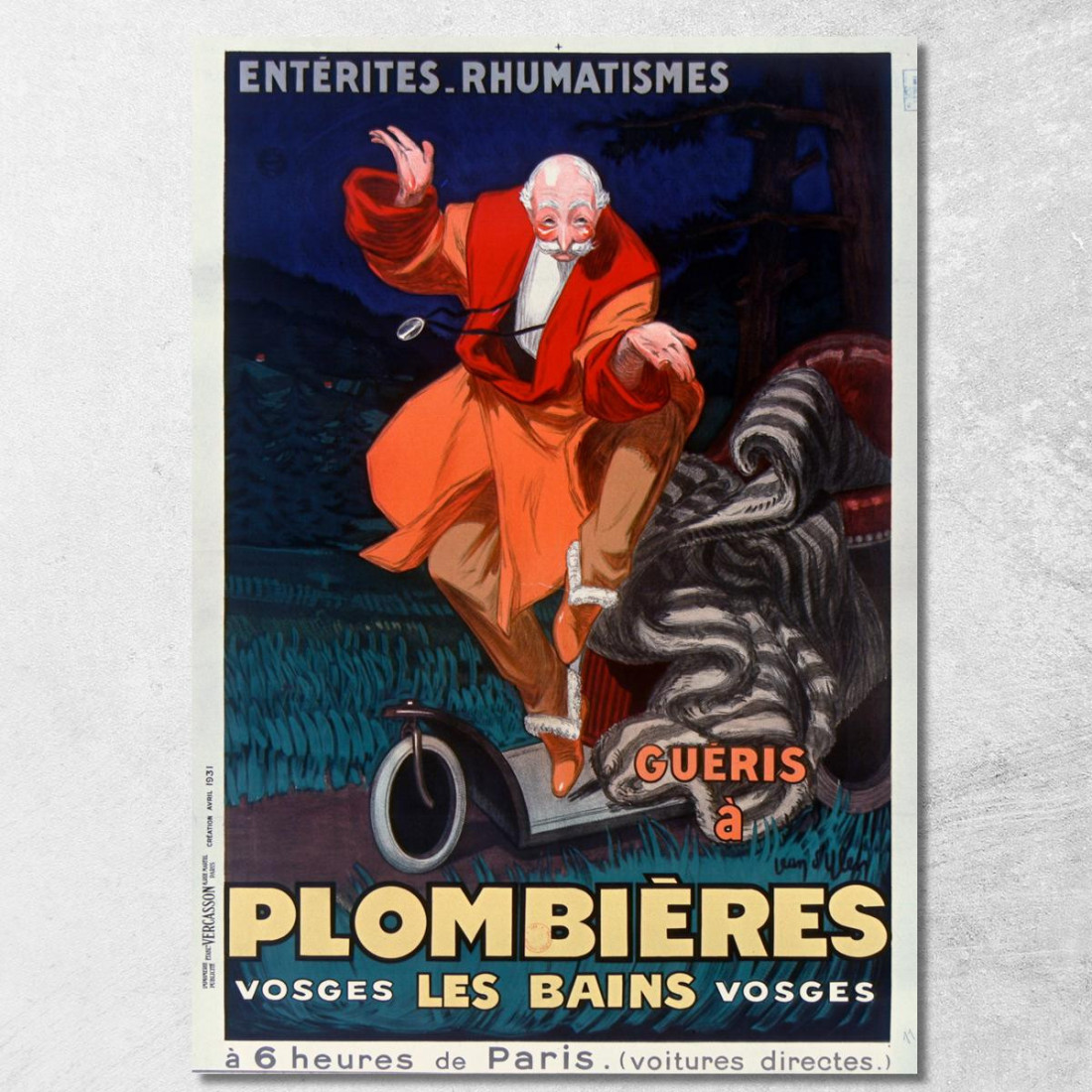 Reumatismi Da Enterite Curati A Plombières Les Bains Vosges Jean d'Ylen jyl10 quadro stampato su tela Reumatismi Da Enterite Curati A Plombières Les Bains Vosges Jean d'Ylen jyl10 quadro stampato su tela