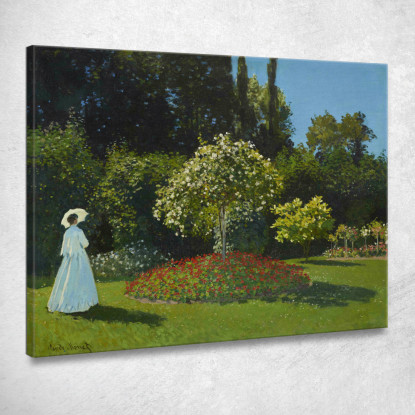 Signora In Giardino Claude Monet mnt221 quadro stampato su tela