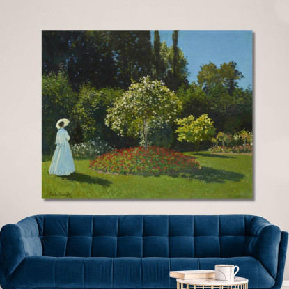 Signora In Giardino Claude Monet mnt221 quadro stampato su tela