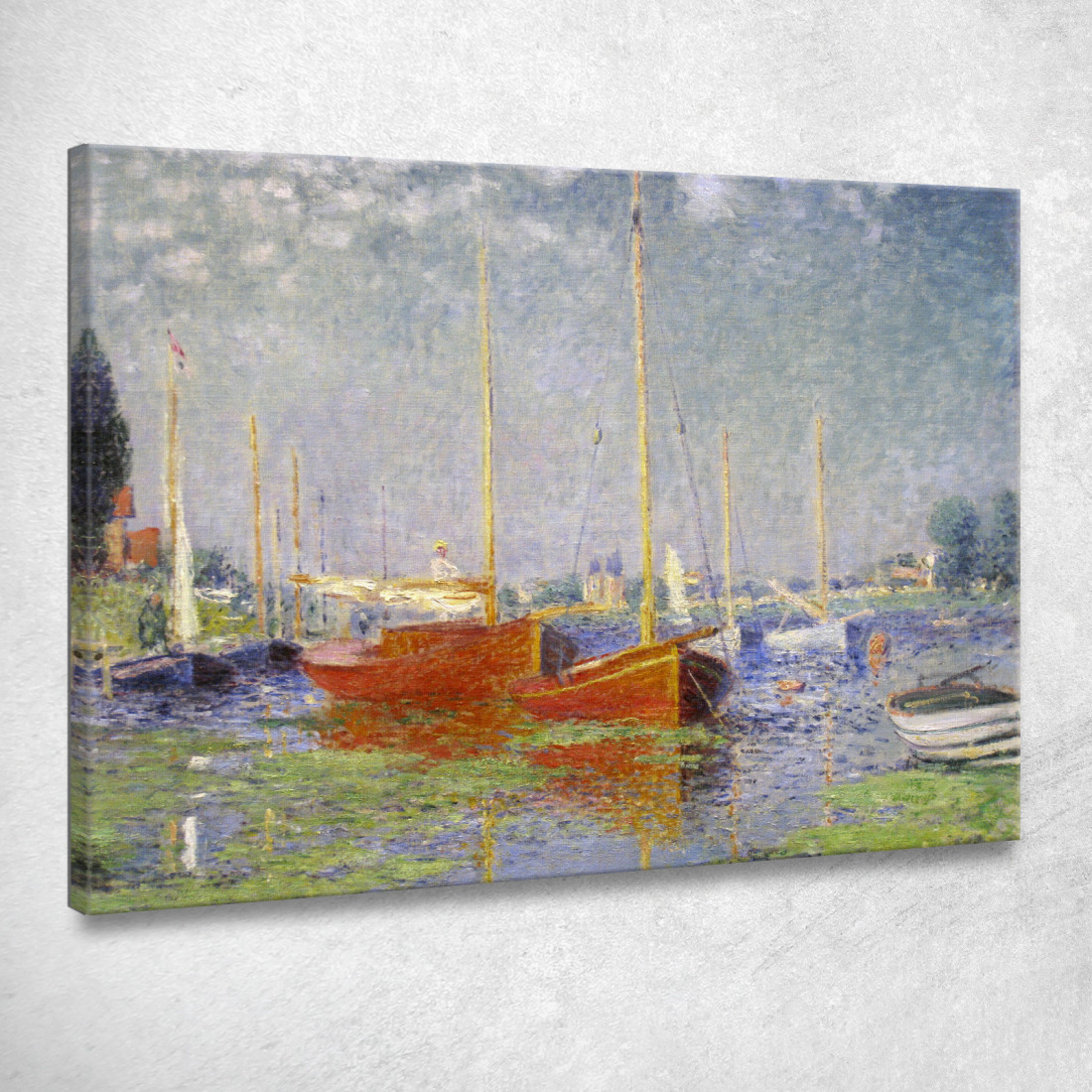 Barche Rosse Ad Argenteuil 1875 Claude Monet mnt223 quadro stampato su tela Barche Rosse Ad Argenteuil 1875 Claude Monet mnt223 quadro stampato su tela