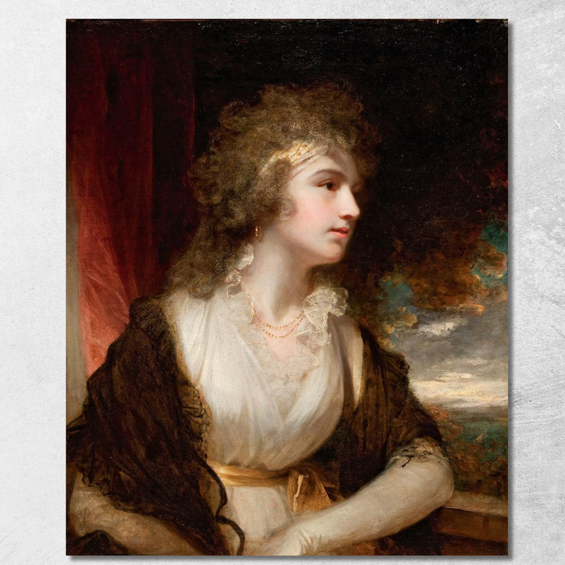 Ritratto Di Una Signora Forse La Signora Charles Greeley John Hoppner jhp23 quadro stampato su tela Ritratto Di Una Signora Forse La Signora Charles Greeley John Hoppner jhp23 quadro stampato su tela