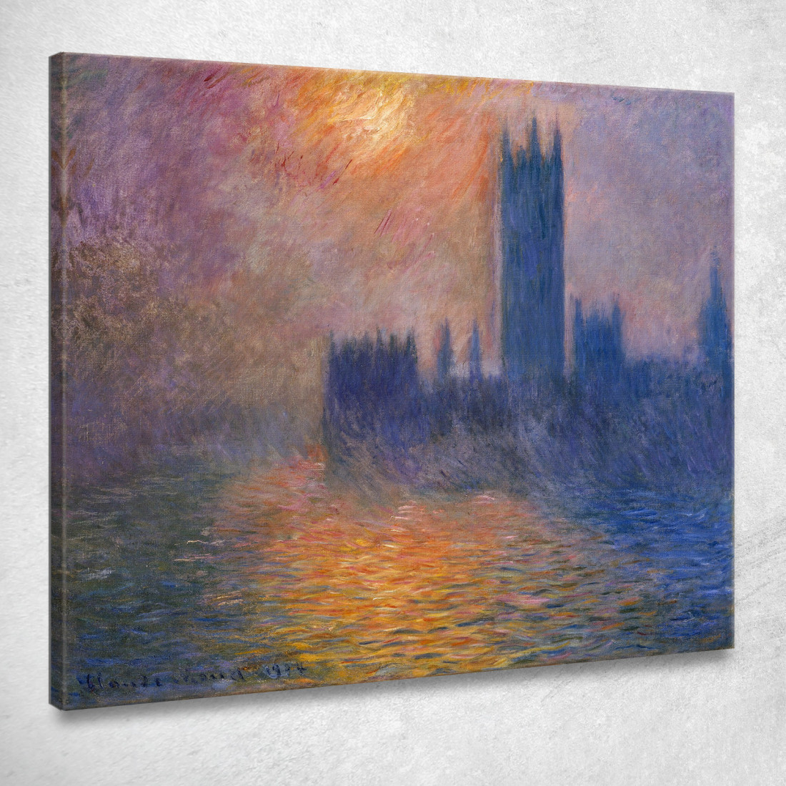 Il Parlamento Al Tramonto Del 1904 Claude Monet mnt227 quadro stampato su tela Il Parlamento Al Tramonto Del 1904 Claude Monet mnt227 quadro stampato su tela