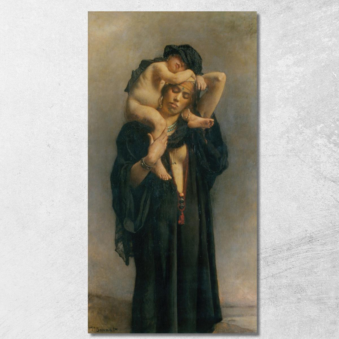 Una Contadina Egiziana E Il Suo Bambino Léon Bonnat lbn3 quadro stampato su tela Una Contadina Egiziana E Il Suo Bambino Léon Bonnat lbn3 quadro stampato su tela