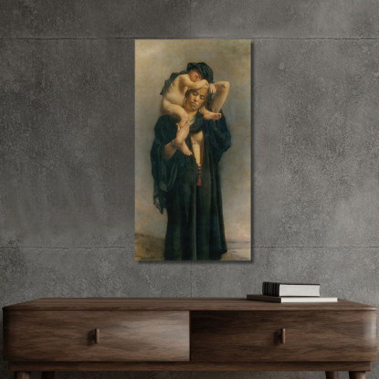 Una Contadina Egiziana E Il Suo Bambino Léon Bonnat lbn3 quadro stampato su tela