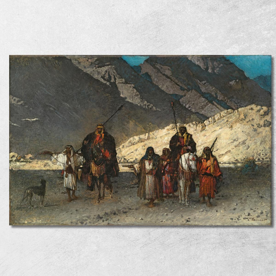 Sceicchi Arabi In Montagna Léon Bonnat lbn5 quadro stampato su tela Sceicchi Arabi In Montagna Léon Bonnat lbn5 quadro stampato su tela