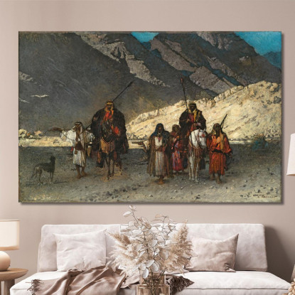 Sceicchi Arabi In Montagna Léon Bonnat lbn5 quadro stampato su tela