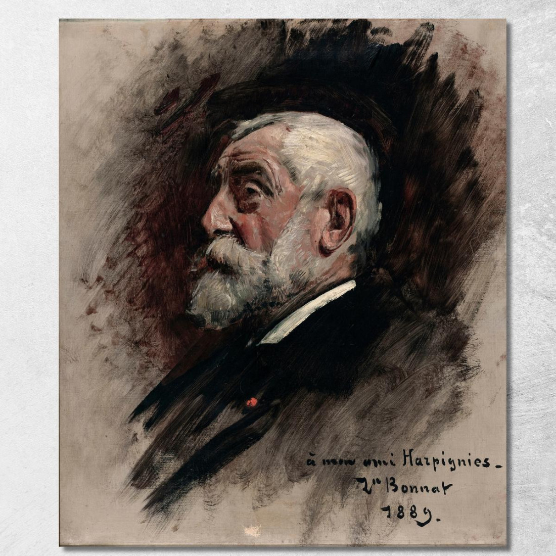 Ritratto Di Henri Harpignies Léon Bonnat lbn26 quadro stampato su tela Ritratto Di Henri Harpignies Léon Bonnat lbn26 quadro stampato su tela