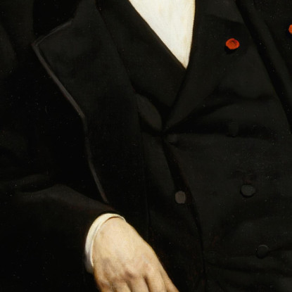 Ritratto Di Barye Con Un Modello In Cera Di Leone Seduto Léon Bonnat lbn29 quadro stampato su tela