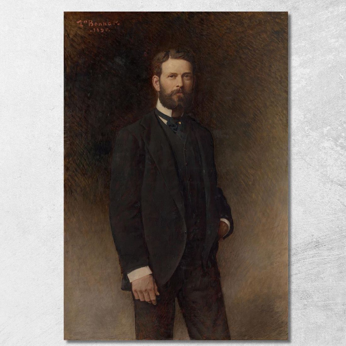 Ritratto Di Henry Field Léon Bonnat lbn30 quadro stampato su tela Ritratto Di Henry Field Léon Bonnat lbn30 quadro stampato su tela