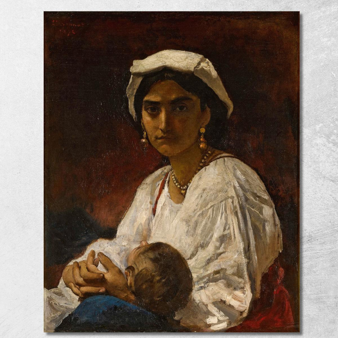 La Moglie Del Bandito Léon Bonnat lbn37 quadro stampato su tela La Moglie Del Bandito Léon Bonnat lbn37 quadro stampato su tela