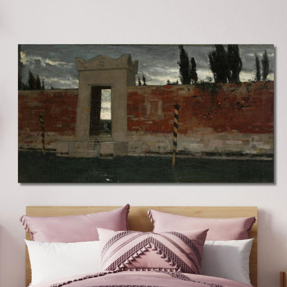 Schizzo Del Cimitero Di Venezia Władysław Czachórski wcz3 quadro stampato su tela