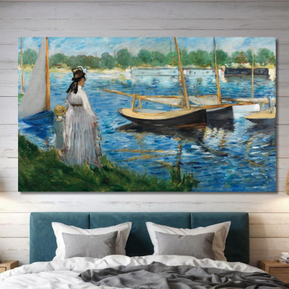 Rive Della Senna Ad Argenteuil Édouard Manet emt9 quadro stampato su tela