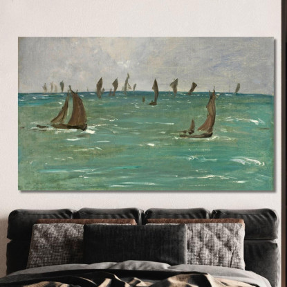 Barche A Berck-Sur-Mer Édouard Manet emt16 quadro stampato su tela