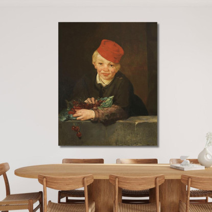Ragazzo Con Ciliegie Édouard Manet emt21 quadro stampato su tela