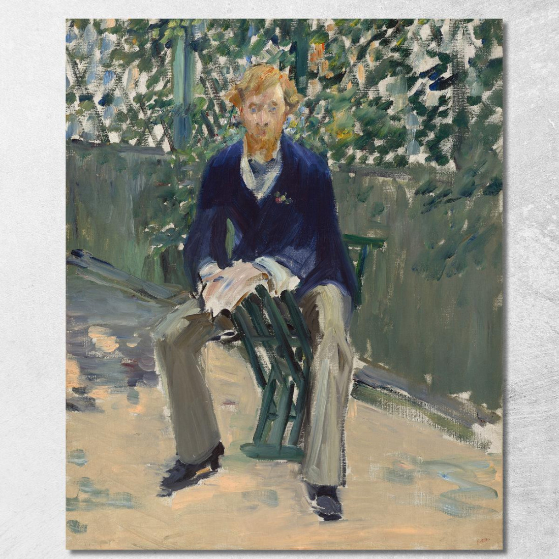 George Moore Nel Giardino Dell'Artista Édouard Manet emt33 quadro stampato su tela George Moore Nel Giardino Dell'Artista Édouard Manet emt33 quadro stampato su tela