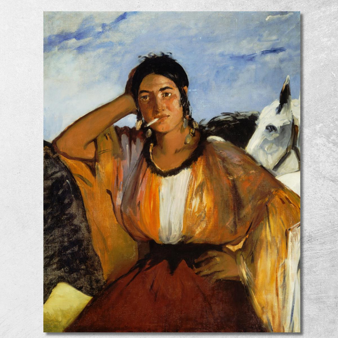 Zingara Con Una Sigaretta Édouard Manet emt34 quadro stampato su tela Zingara Con Una Sigaretta Édouard Manet emt34 quadro stampato su tela