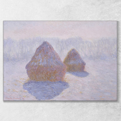 Effetto Pagliaio Della Neve E Del Sole Claude Monet mnt243 quadro stampato su tela