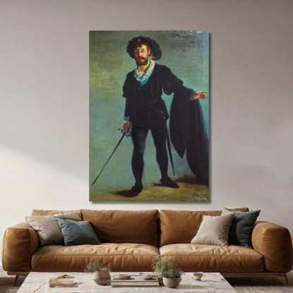Jean-Baptiste Faure Nel Ruolo Di Amleto Édouard Manet emt39 quadro stampato su tela