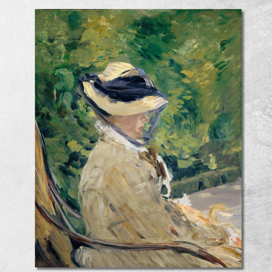 Madame Manet Suzanne Leenhoff Al Bellevue Édouard Manet emt60 quadro stampato su tela Madame Manet Suzanne Leenhoff Al Bellevue Édouard Manet emt60 quadro stampato su tela