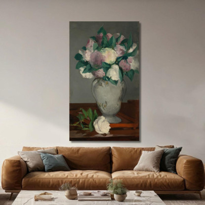 Peonie Édouard Manet emt73 quadro stampato su tela