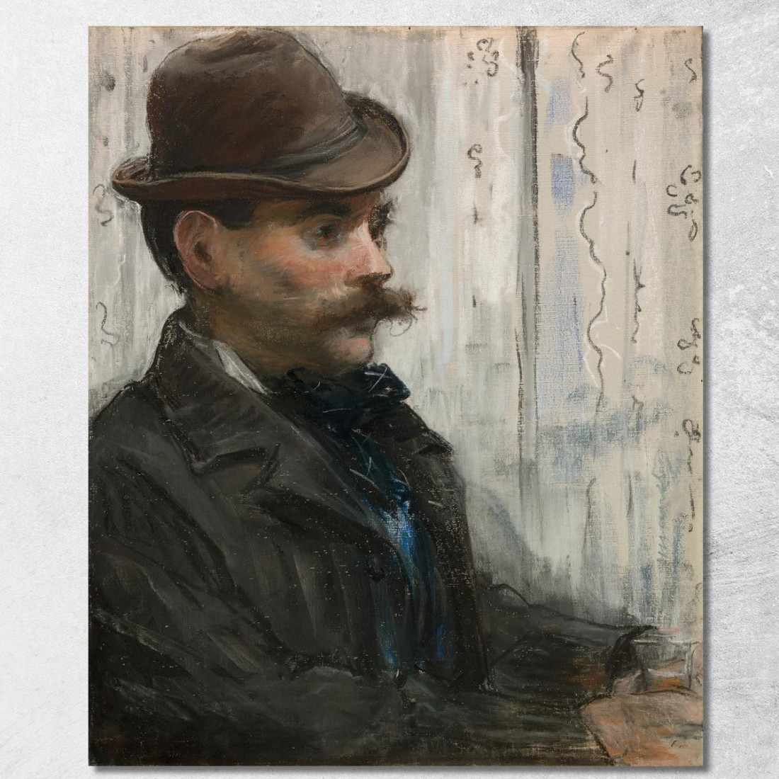 Ritratto Di Alfonso Maureau Édouard Manet emt85 quadro stampato su tela Ritratto Di Alfonso Maureau Édouard Manet emt85 quadro stampato su tela