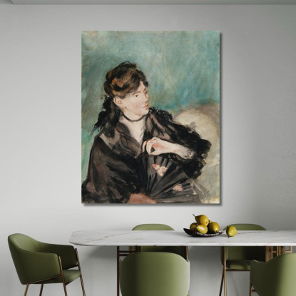 Ritratto Di Berthe Morisot Con Un Ventaglio Édouard Manet emt87 quadro stampato su tela